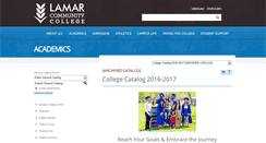 Desktop Screenshot of catalog.lamarcc.edu
