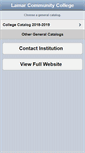 Mobile Screenshot of catalog.lamarcc.edu